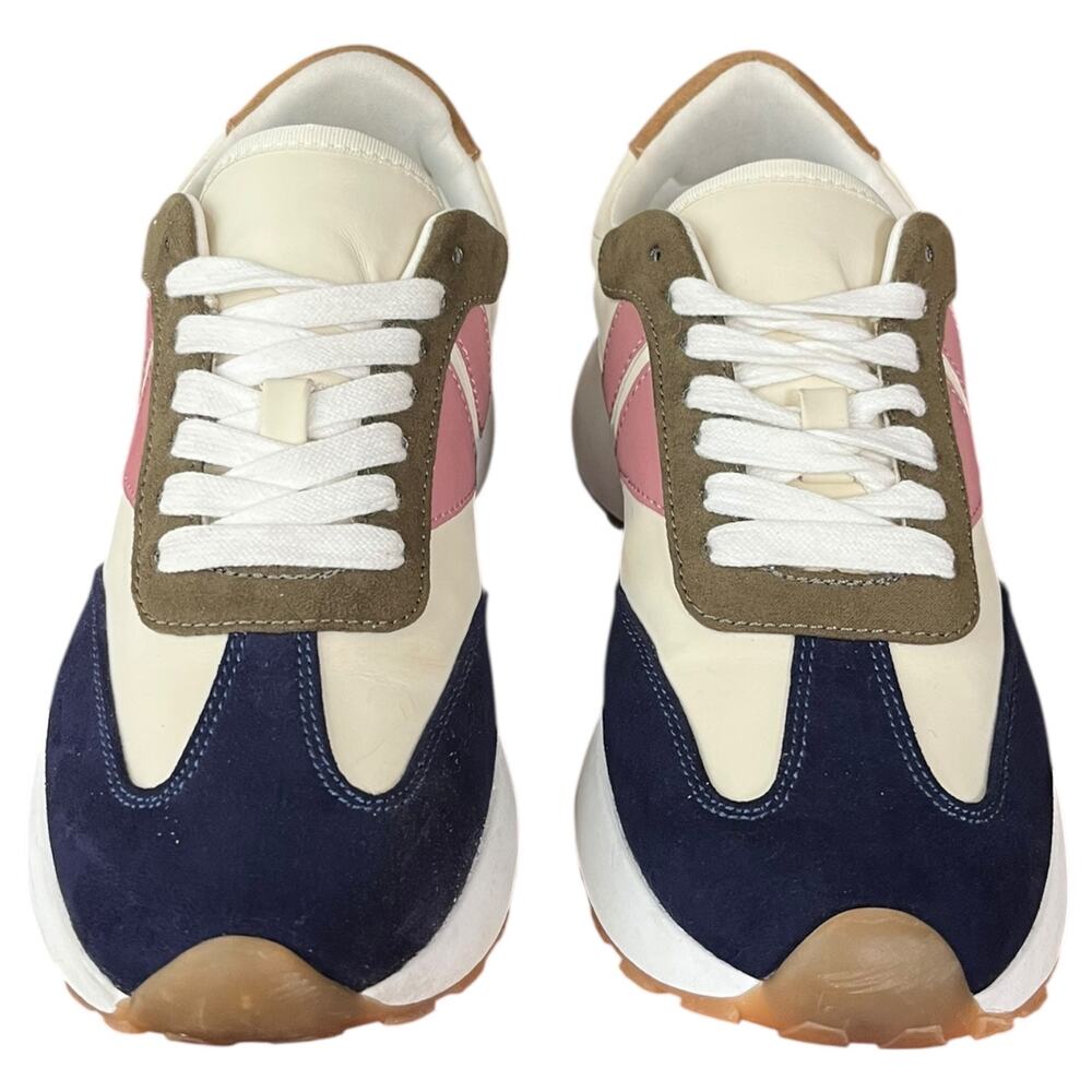 Steve Madden Escapade Sporty Sneaker Navy Pink Green Cream Women's 8.5 - Picture 5 of 9